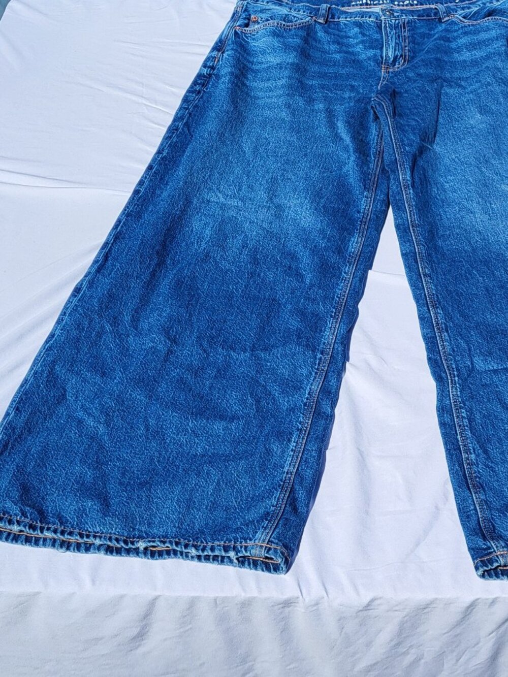 American Eagle Jeans Women's 14 Low Rise Ultra Wide Leg Y2K Festival Hipster
